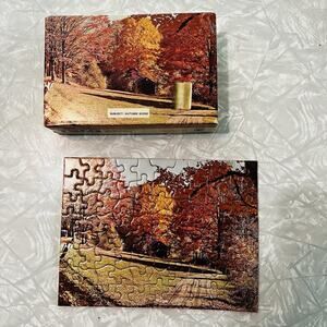 vintage tuco puzzle autumn scene 75 pieces 7x5 1/4 inches